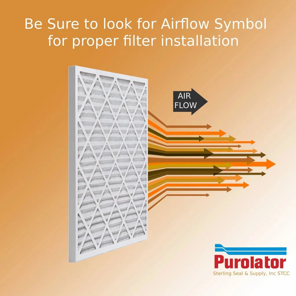 12x24x2key pleat purolator air filter - merv 8 (6 pack)