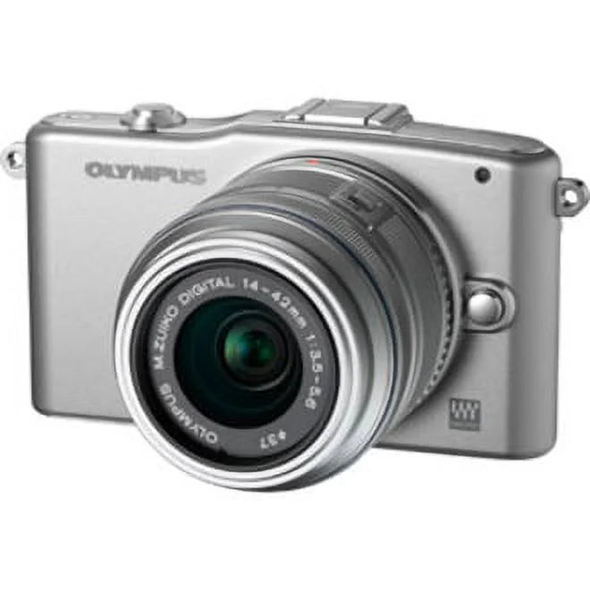 Olympus pen e-pm1 12.3 megapixel mirrorless camera with lens, 0.55", 1.65", silver