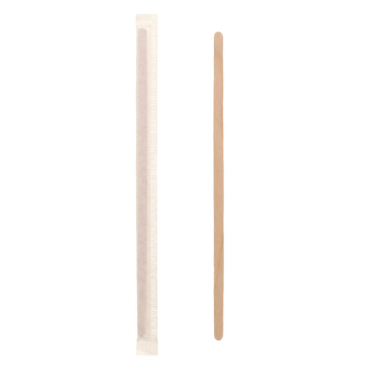 Royal 7.5" individually wrapped wood coffee stirrers case of 5000