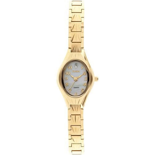 Elgin adult female analog watch in gold with oval dial stainless steel(eg9759)