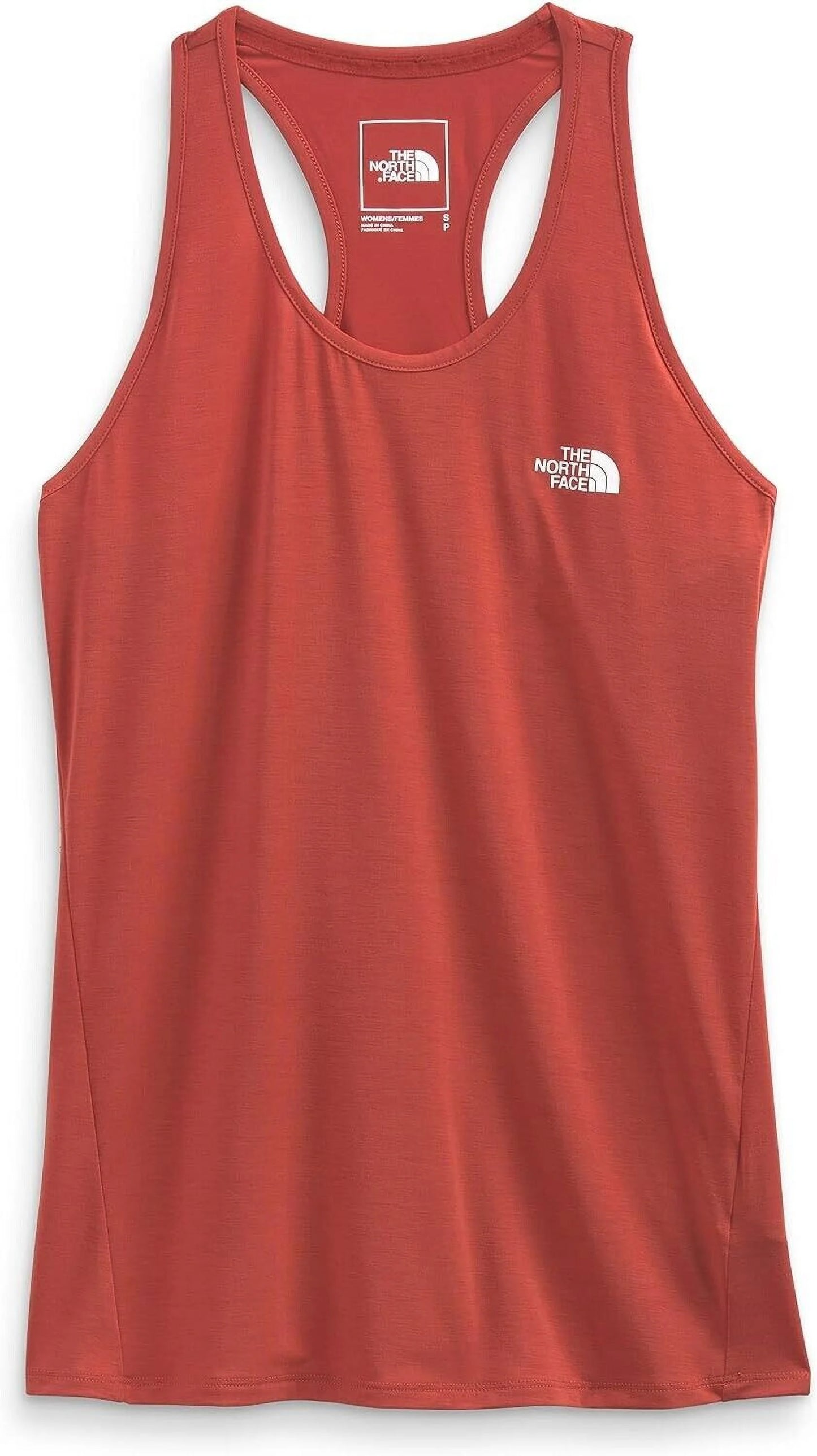 The north face women's wander performance tank, tandoori spice red size xl