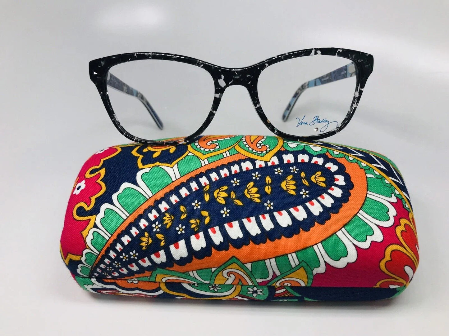 New authentic vera bradley emerson blue bayou eyeglasses 53mm with case