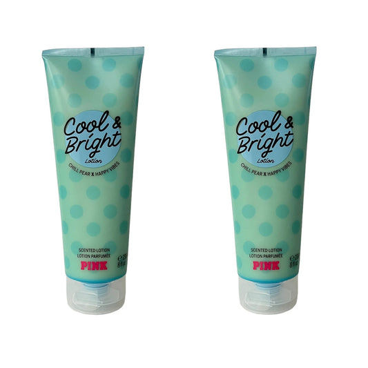 Victoria's secret pink cool & bright body lotion 8 fl oz set of 2