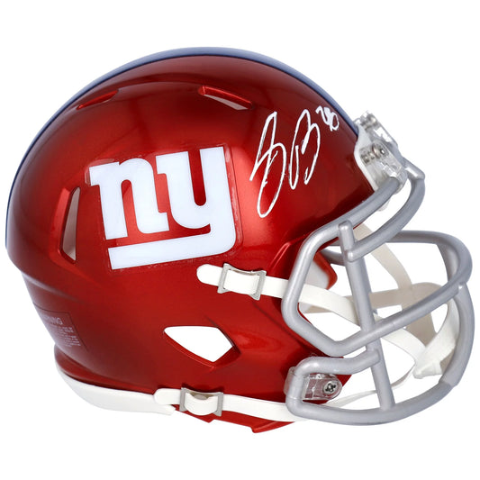 Saquon barkley new york giants autographed riddell flash speed mini helmet - fanatics authentic certified