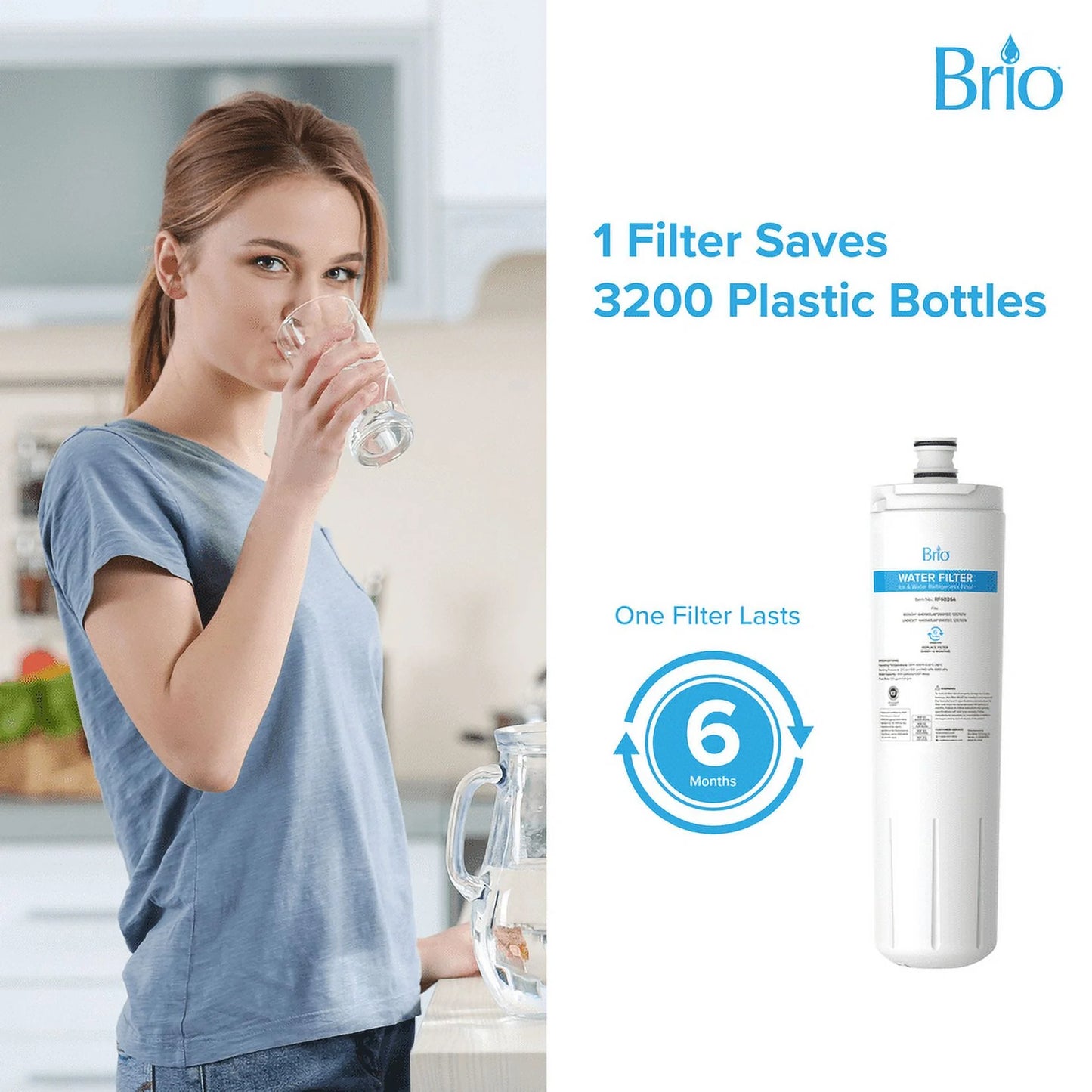 Brio 6026a replacement filter compatible with bosch 640565, 3m cuno cs-52, evolfltr10 ap3961137, whirlpool whkf-r-plus