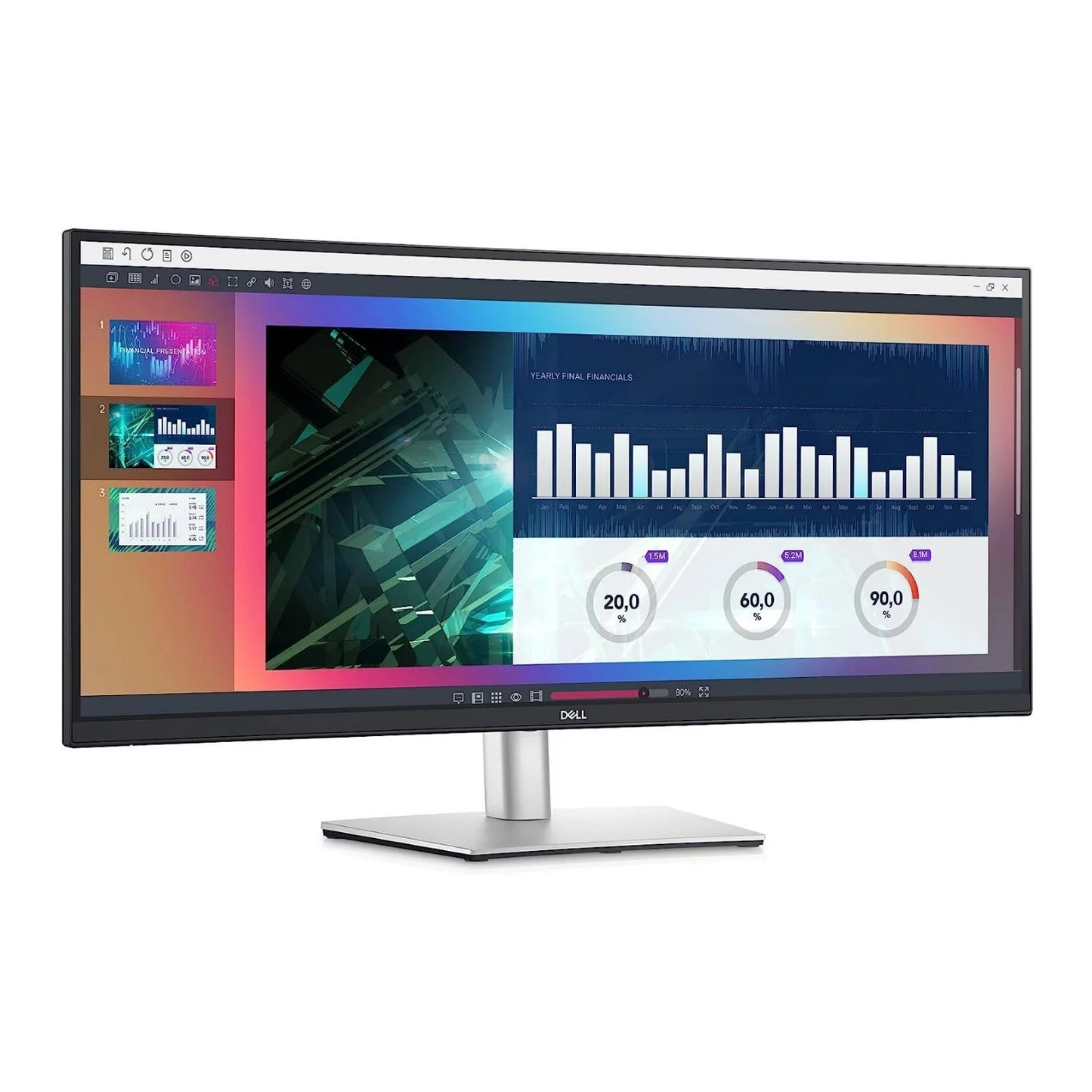 Dell p3421w 34-inch ultrawide wqhd curved usb-c monitor (certified refurbished)