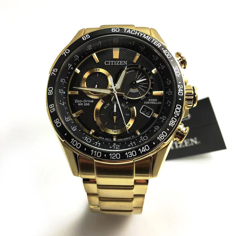 Citizen pcat chronograph black dial men's watch cb5912-50e