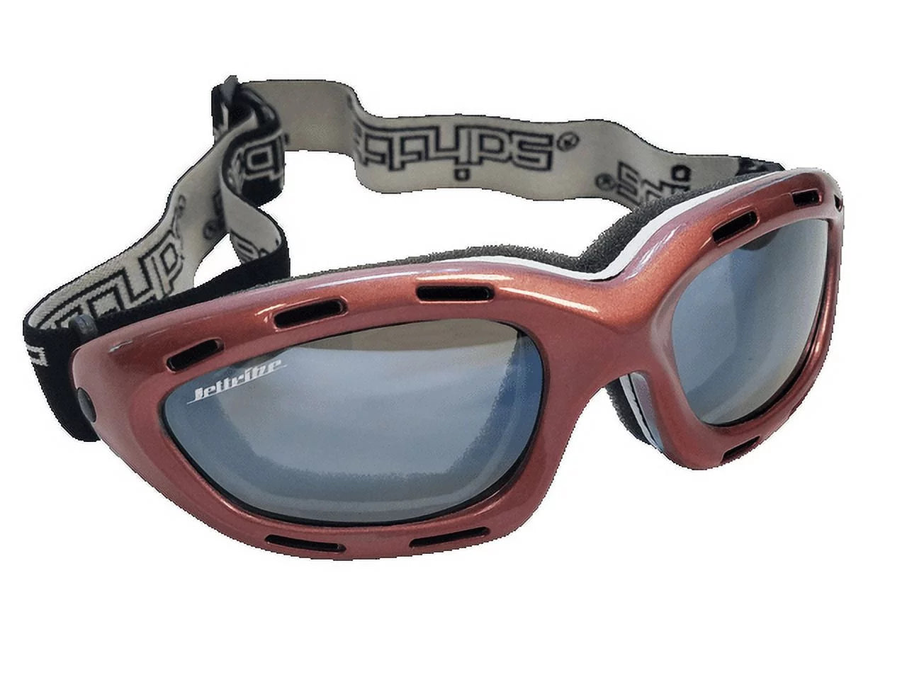 Vented floating jet ski goggles | jettribe berry red / smoke tint lens