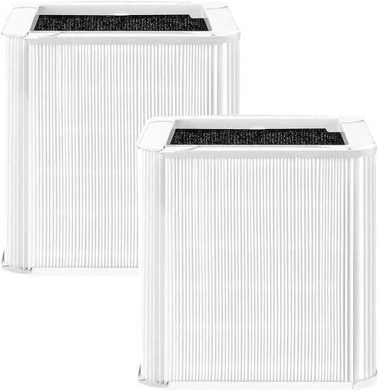 211+ replacement filter, compatible with blueair blue pure 211+ air purifier, foldable particle and activated carbon filter,2 pack