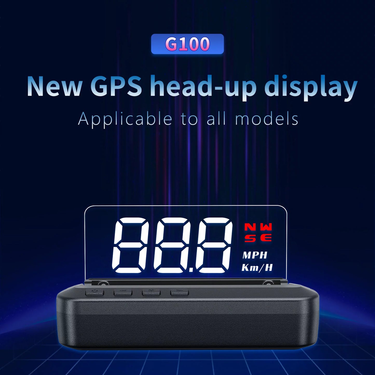 Car head-up display (hud) - digital speedometer, gps dual system display, overspeed alarm, and fatigue driving alarm with dual screen