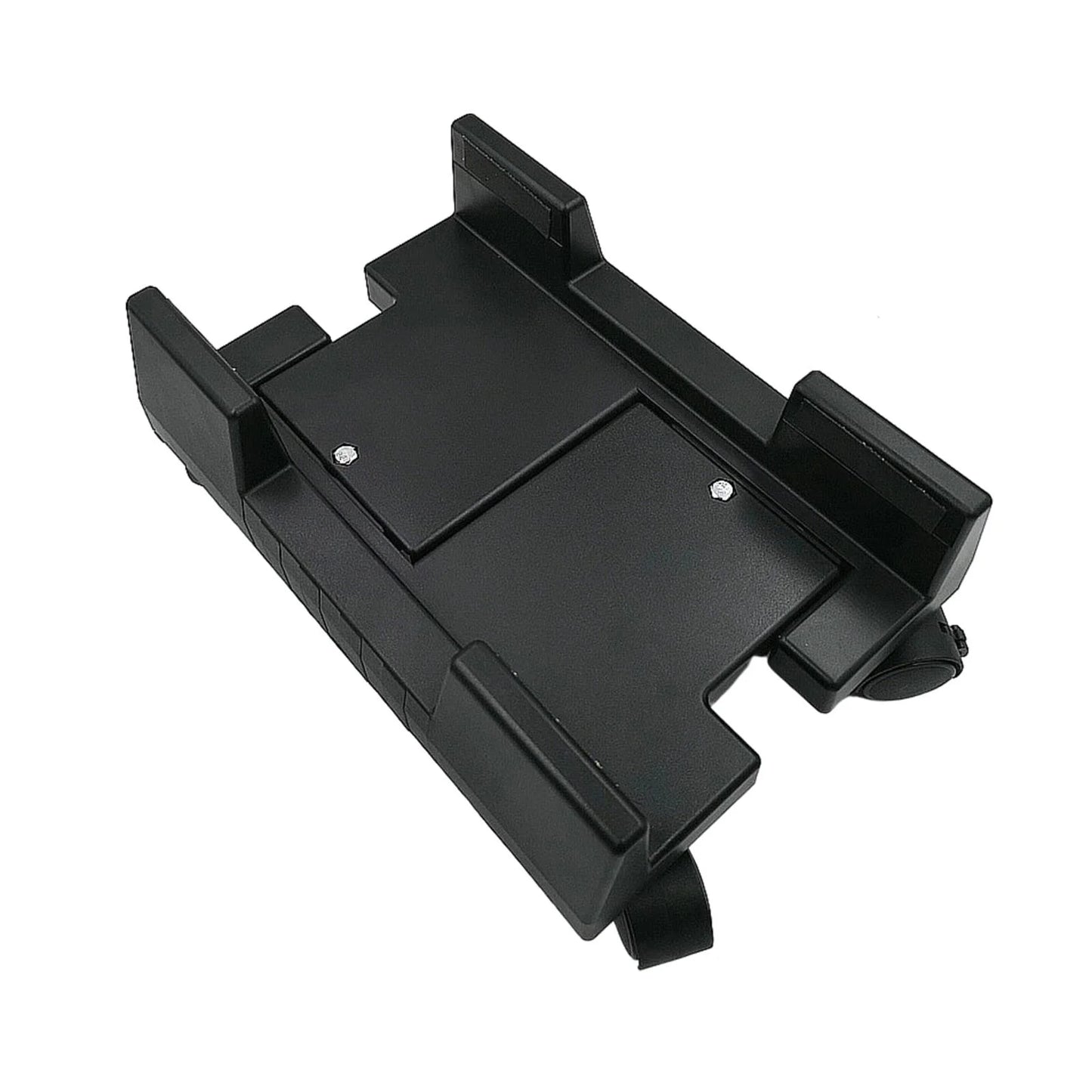 Cpu holder mobile computer stand ,rolls for premium fits most computer cases , felts pads on clamps black