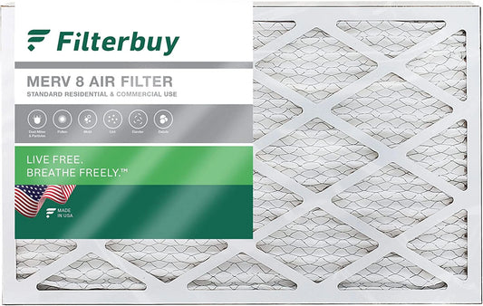 Filterbuy 16x24x4 merv 8 pleated hvac ac furnace air filters (1-pack)