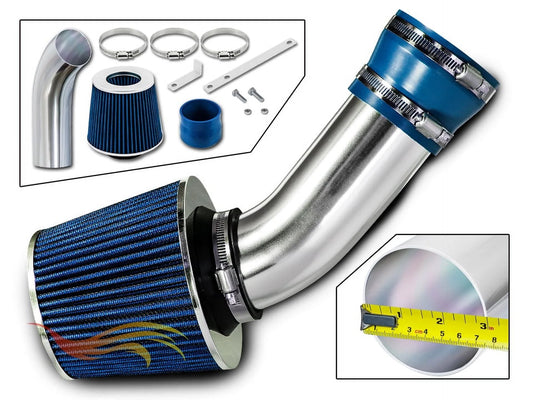 Rtunes racing short ram air intake kit + filter combo blue compatible for 98-03 mercedes benz e320 / 98-02 e340 / 97 e420 / 98-03 ml320 / 98-03 clk320