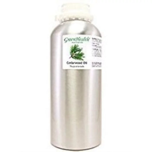 Cedarwood 32 fl oz 946 ml aluminum bottle w/ plug cap 100 pure essential oil greenhealth