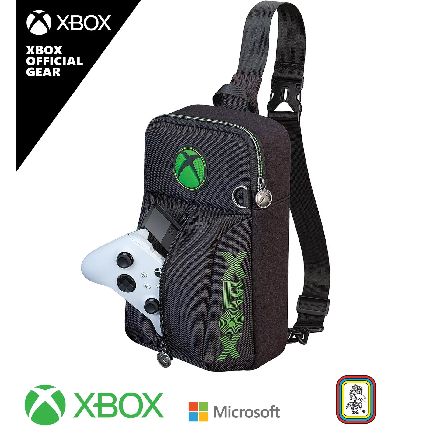 Rds black-green, xbox series s video game traveler carrying case sling bag