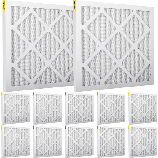 Bentism filter replacement, 16''x16'' ac filter, 12pcs hvac pleated air filter, ac furnace filter replacement set, merv 8, good for home, commercial capture particles, fit for dri-eaz defendair hepa