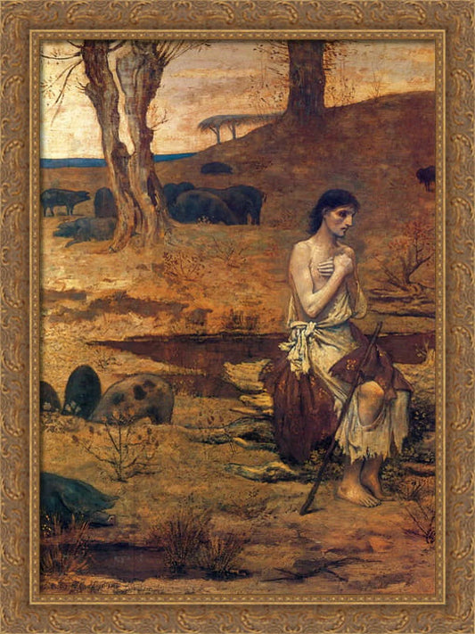 The prodigal son 2 28x38 large gold ornate wood framed canvas art by pierre puvis de chavannes