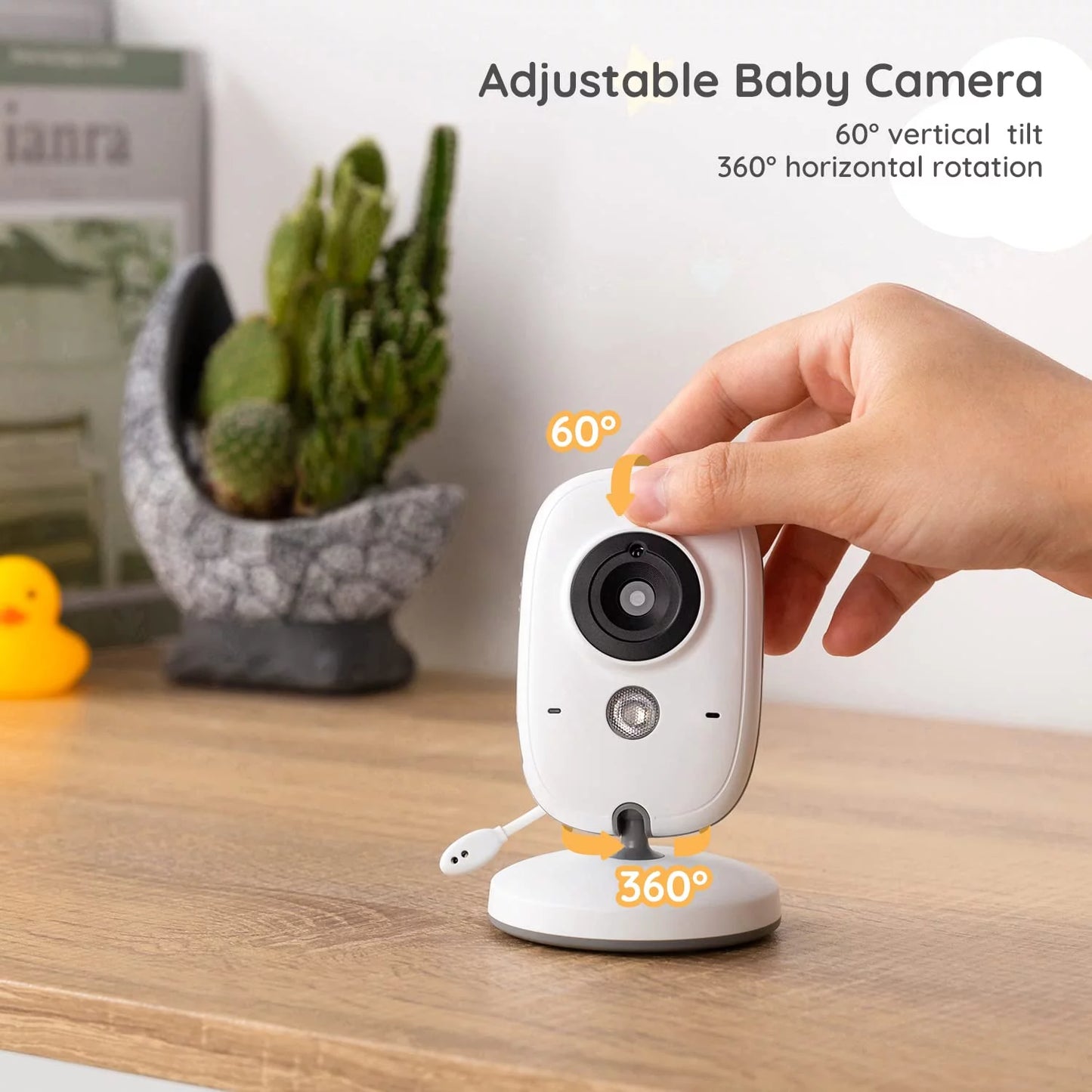 Boifun baby monitor with camera and audio, no wifi, vox mode, night vision, 3.2'' hd screen, two-way audio, baby camera