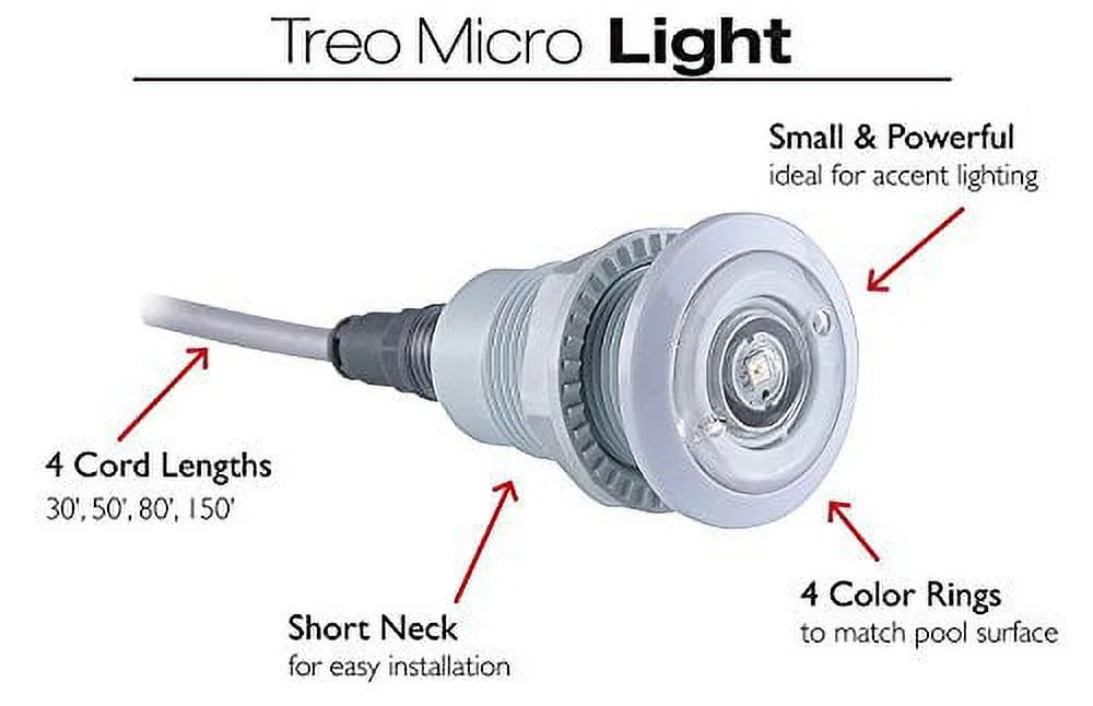 S.r. smith treo micro led accent light, red/blue/green, 50 ft cord, fled-tm-c-50