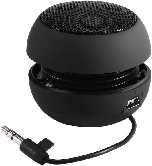 Portable speaker, mini usb speaker with 3.5mm jack on bottom for mobilephone pc notebook computer mp3(black)