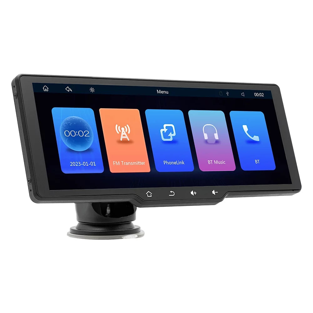 Andoer multimedia player with portable wireless carplay, car camera auto camcorder, and car rearview camera