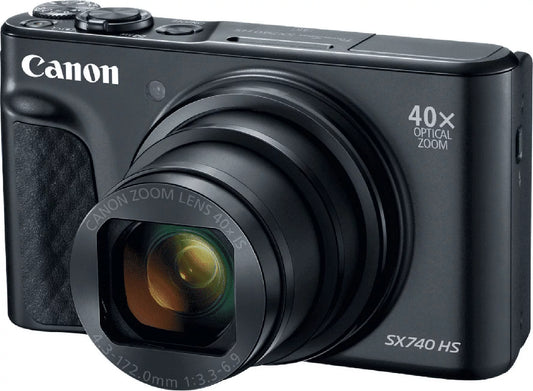 Restored canon 2955c001 powershot sx740 hs 20.3 mp digital camera, black (refurbished)