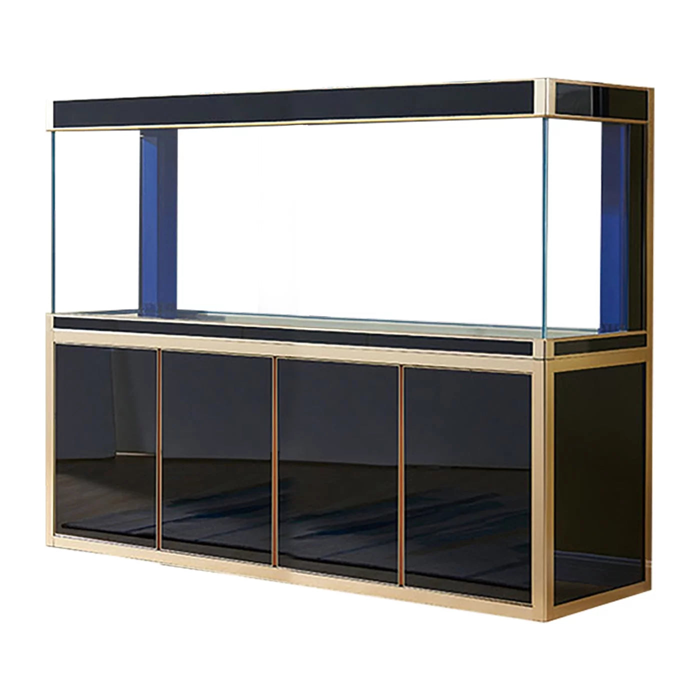 Aqua dream 250 gallon tempered glass all-in-one aquarium black and gold