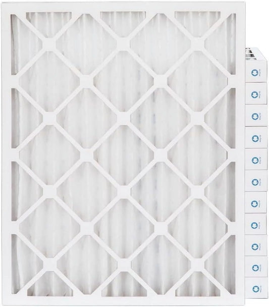 16x20x2 merv 8 pleated hv furne 2'' air filters by pamlico. case of 12. ext size: 15-1/2 x 19-1/2 x 1-3/4, white