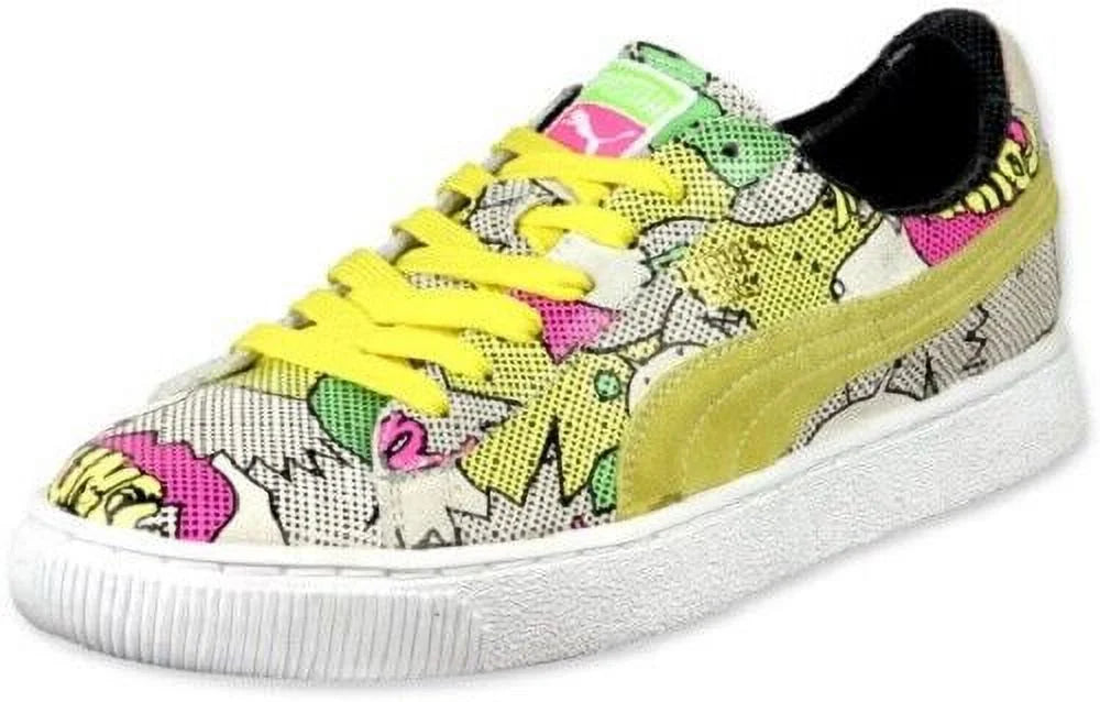 Puma basket 68 dope comics print low sneaker multi color men shoes size 7.5 new