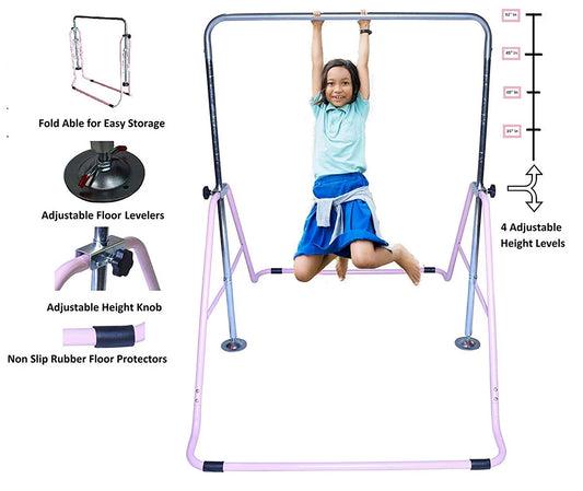 Progymnastics gymnastics bar, jungle gym horizontal bar kip bar, junior training, monkey bar climbing tower pink