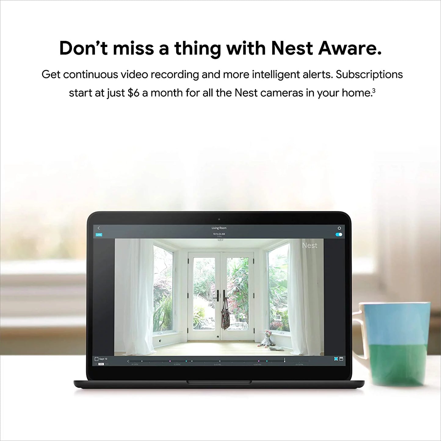 Google nest cam indoor - wired indoor camera for home security - control with your phone and get mobile alerts - surveillance camera with 24/7 live video and night vision