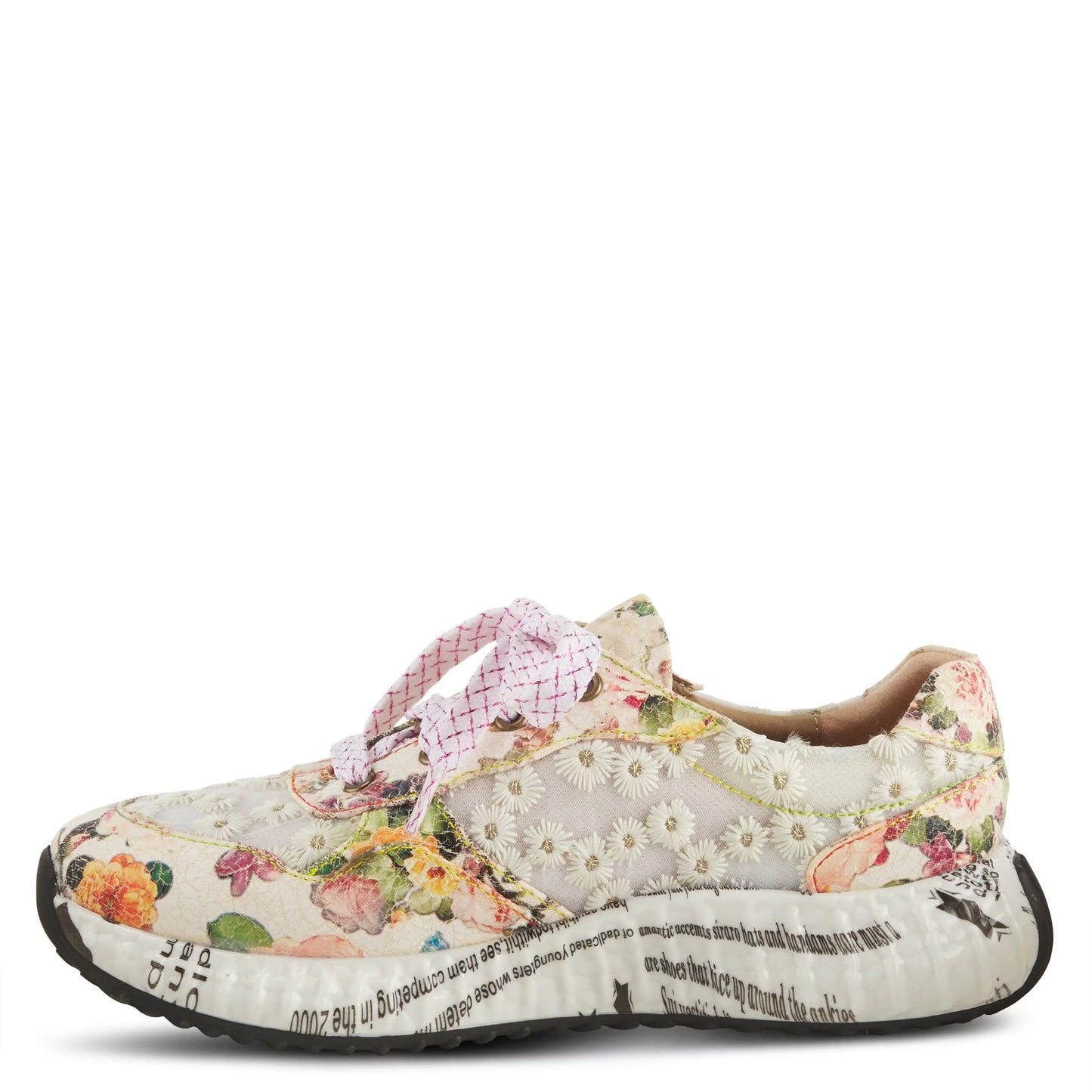 Spring step l'artiste women's daisymae fashion sneaker beige multi eu 35 / us 5