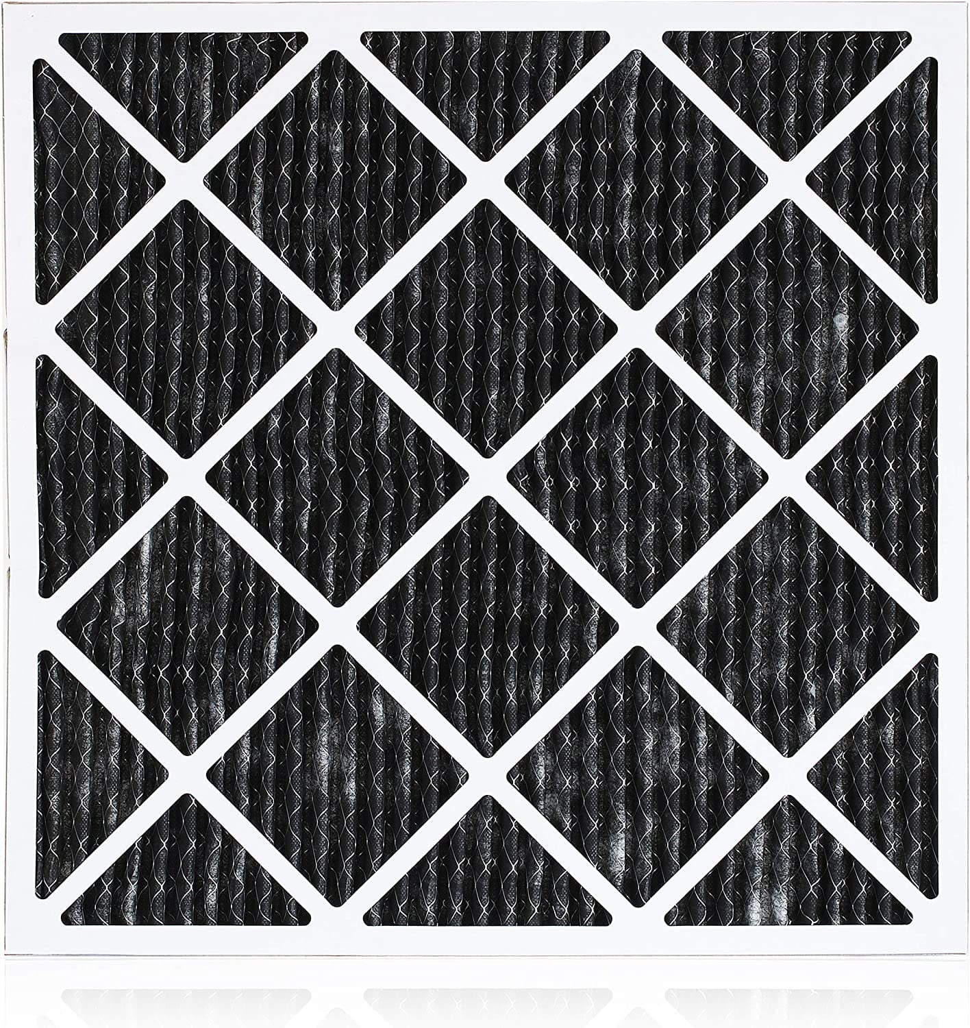 Filterbuy 20x23x1 merv 8 odor eliminator pleated hvac ac furnace air filters with activated carbon (3-pack)