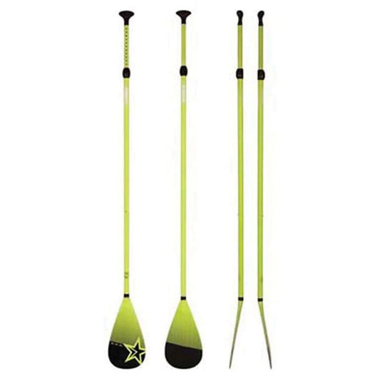 Fiberglass paddle, lime - 3 piece