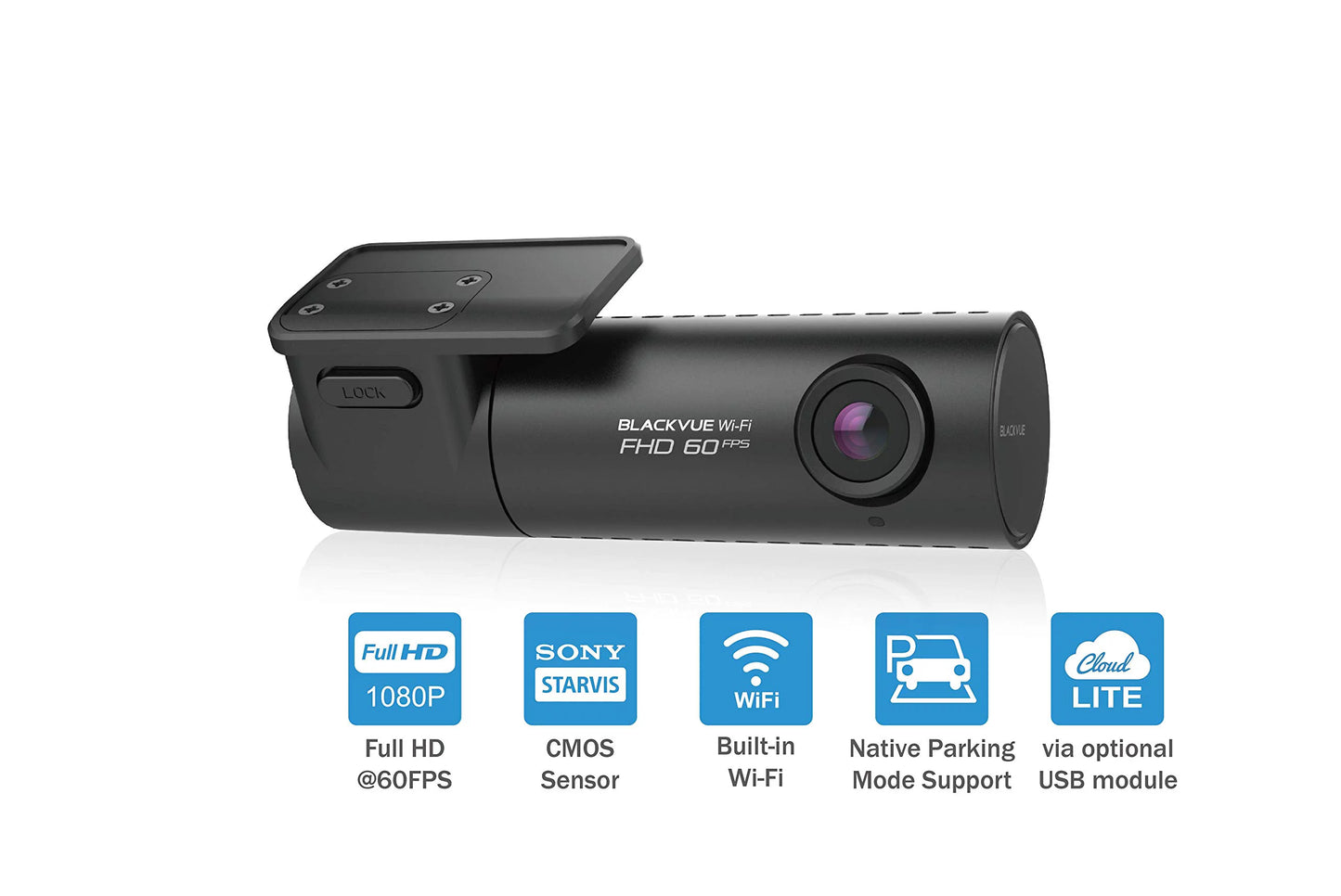 Blackvue dr590x-1ch with 32gb microsd card | full hd wi-fi dashcam | parking mode support