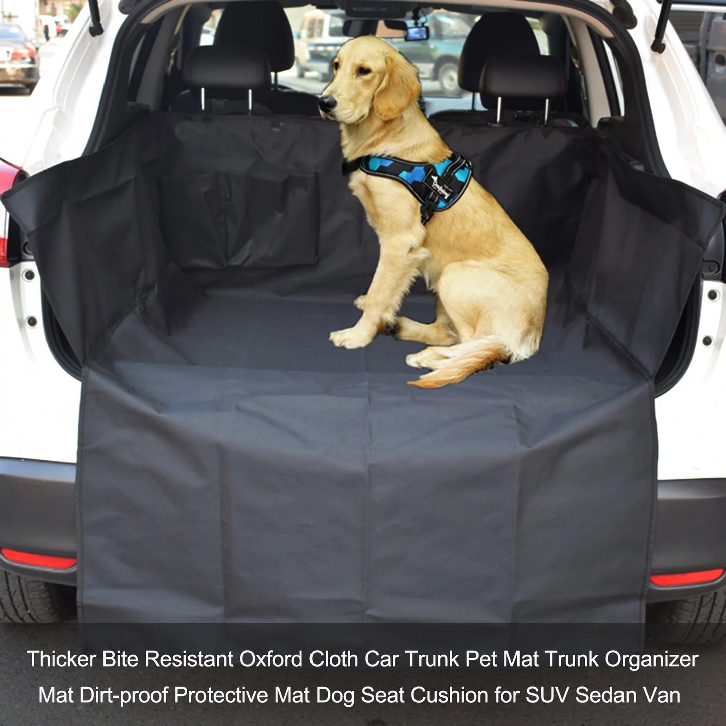 Arealer thicker bite resistant oxford cloth car trunk pet mat trunk organizer mat dirt-proof protective mat dog seat cushion for suv sedan van