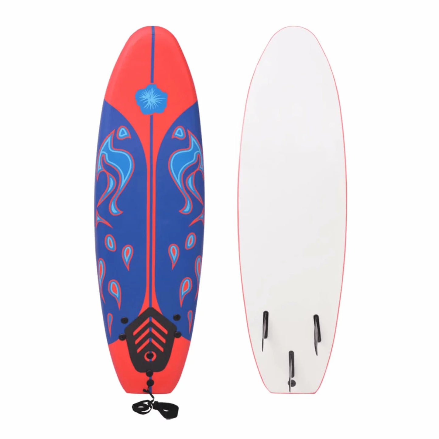 Anself surfboard with leash and  fins, beach surfing board kit for beginners youth and adults 66.9 x 18.4 x 3.1 inches (l x w x t)