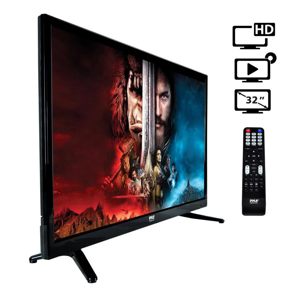 Pyle 2 x ptvdled32.5 32 inch widescreen 1080p led hd tv with dvd player (2 pack)