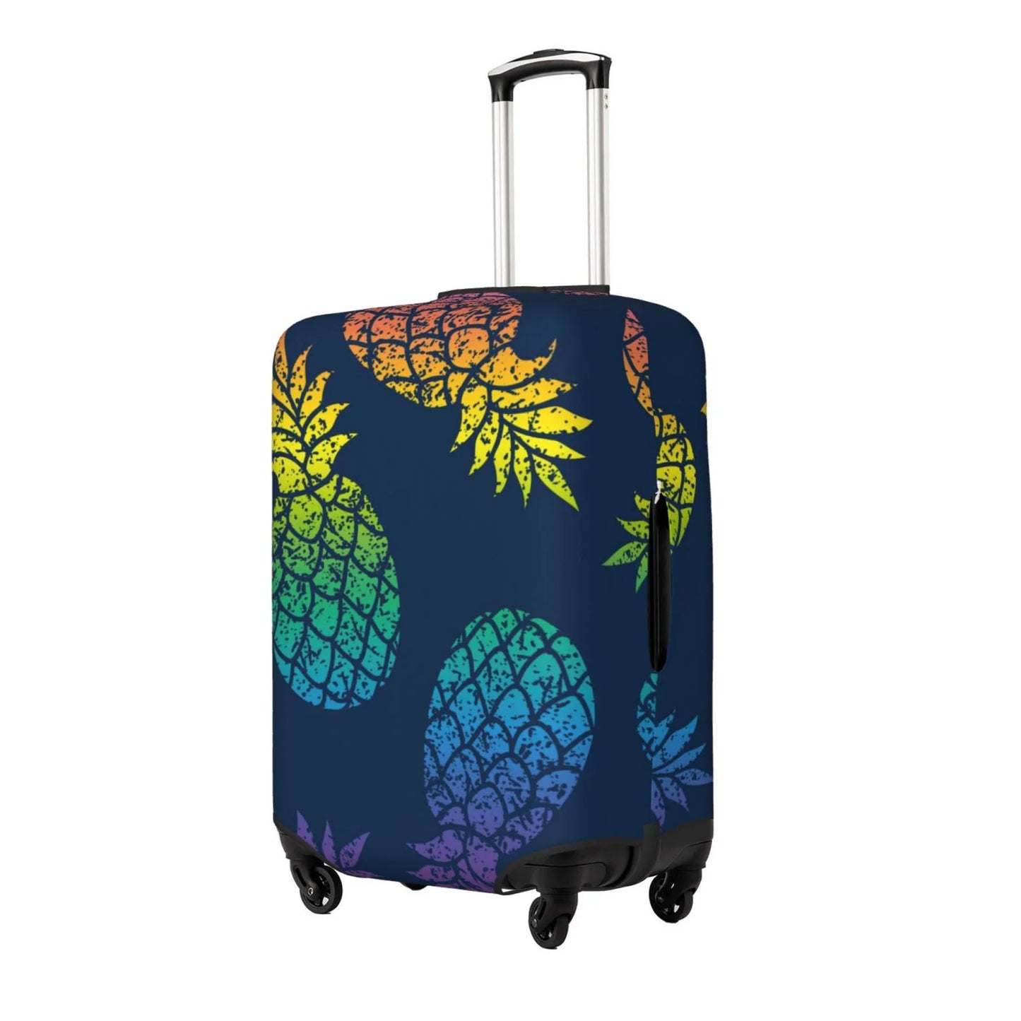 Ocsxa travel dust-proof suitcase cover abstract bright pineapple fruit retro print luggage cover protector for 18-32inch