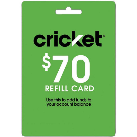 Cricket wireless $70 e-pin top up (email delivery)