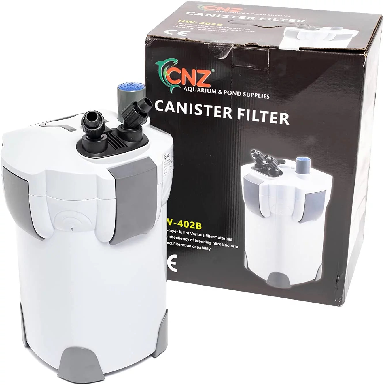 Cnz hw-402b 265gph canister filter with built-in 9w sterilizer