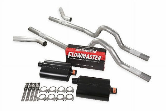 Dual exhaust kit 2.5" flowmaster super 40 corner exit fits 67-72 ford f-series