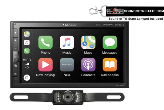 Pioneer dmh-c2550nex 6.8" digital media receiver + license plate rear camera