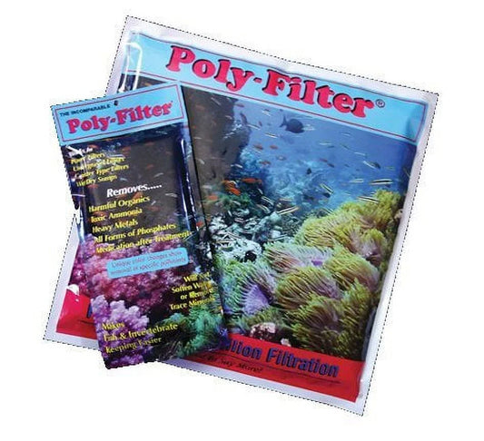 Poly-bio-marine for fish aquarium - works for freshwater and saltwater fish tanks - filter aquarium media pads - 3-pack of 4in x 8in pads