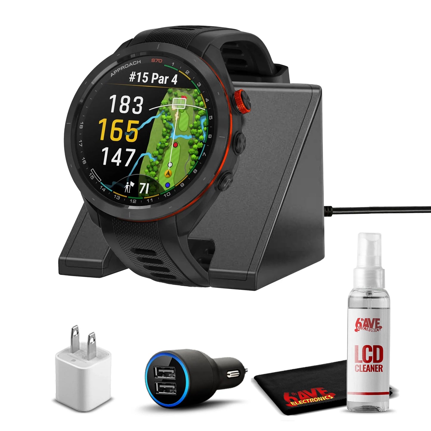 Garmin approach s70, black (47mm) with accessories